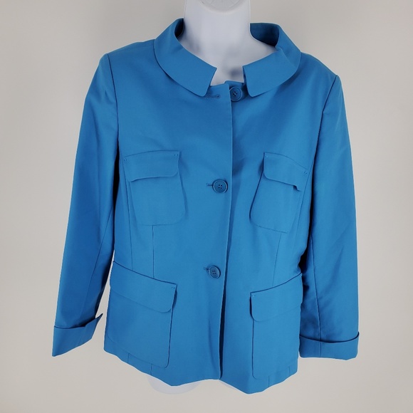 Lafayette 148 New York Button Front Blazer Jacket - Picture 1 of 12